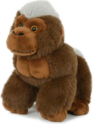 Pluchen zittende bruine gorilla 14 × 17 cm