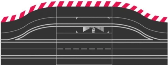 Carrera pitlane met bermen voor Digital 132 en Digital 124