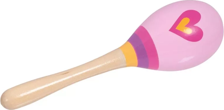 Goki houten rumba-schudder roze