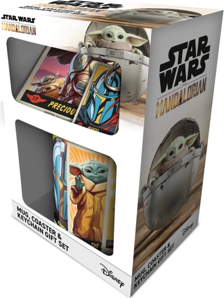 Cadeauset STAR WARS: THE MANDALORIAN – mok, onderzetter en sleutelhanger