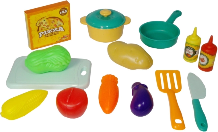 Kleurvolle kinderserviesset voor de keuken