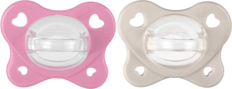 Chicco PhysioForma Dual Soft fopspenen roze 6–16 m, 2 stuks