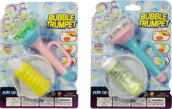 Bellenblaasspeelgoed in de vorm van een trompet