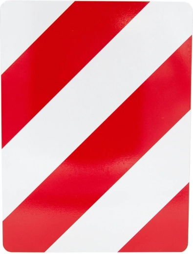 Reflecterend waarschuwingsbord 30 × 40 cm rechts aluminium