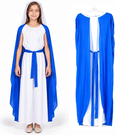 Kinderkostuum van de Maagd Maria voor een levende kerststal, 110 cm
