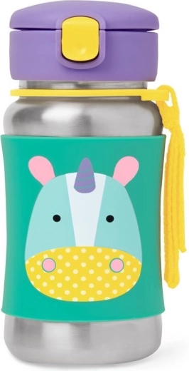 Skip Hop Zoo roestvrijstalen fles met rietje Eenhoorn