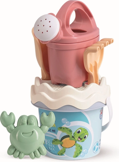 Androni gerecycleerde pastelkleurige zandset met gietertje – klein, oceaan