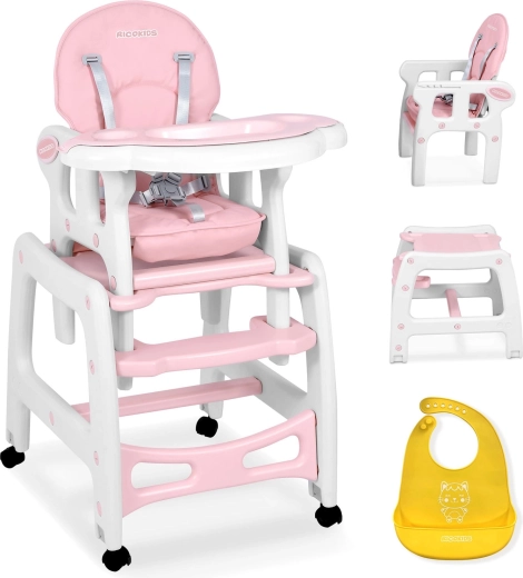 Multifunctionele kinderstoel 5-in-1 RICOKIDS Sinco – roze