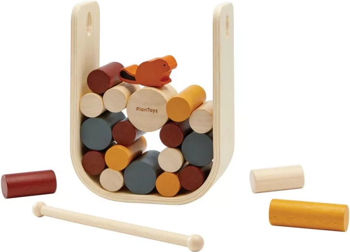 PlanToys beverdam – houten balansspel