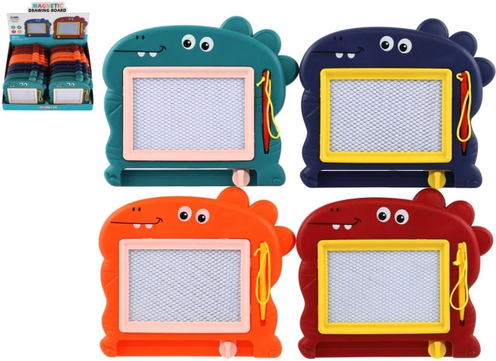 Magnetisch tekentablet voor kinderen in dinosaurusvorm, 4 kleuren