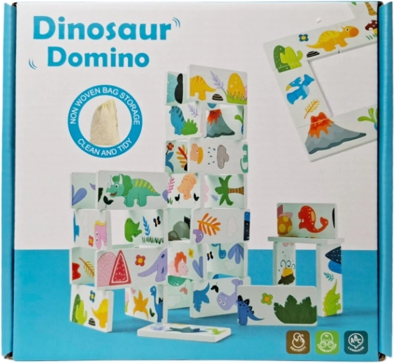 Houten domino – dinosaurussen
