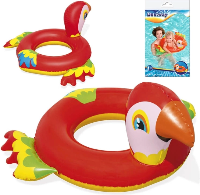 Bestway opblaasbare zwemring papegaai 84 × 76 cm – Rood