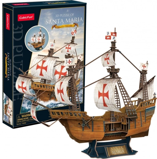 CubicFun 3D-puzzel Schip Santa Maria 204 stukken