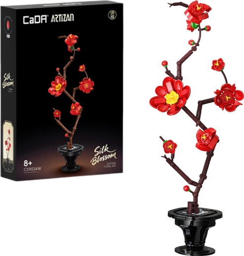 Bouwset CaDA Silk Blossom – bloemen­decoratie van blokjes