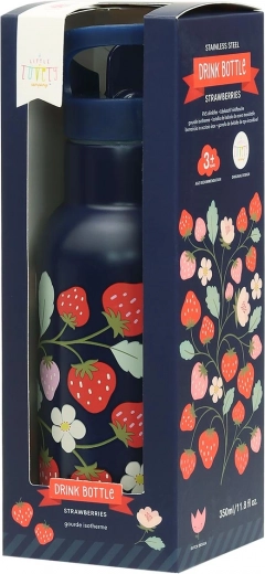 A Little Lovely Company roestvrijstalen drinkfles 350 ml – Aardbeien
