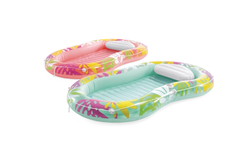 Opblaasbaar ligbed met kussentje Tropical Oasis