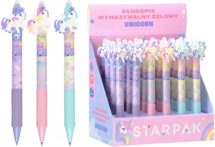 Uitwisbare gelpen Eenhoorn - 1 stuk