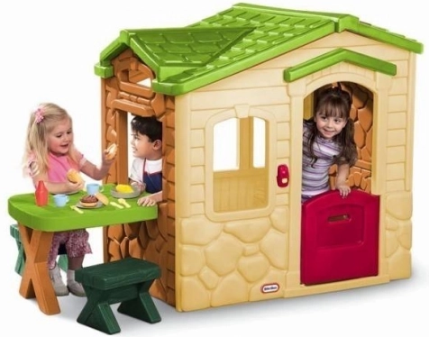 Little Tikes picknickhuisje met patio en magische deurbel
