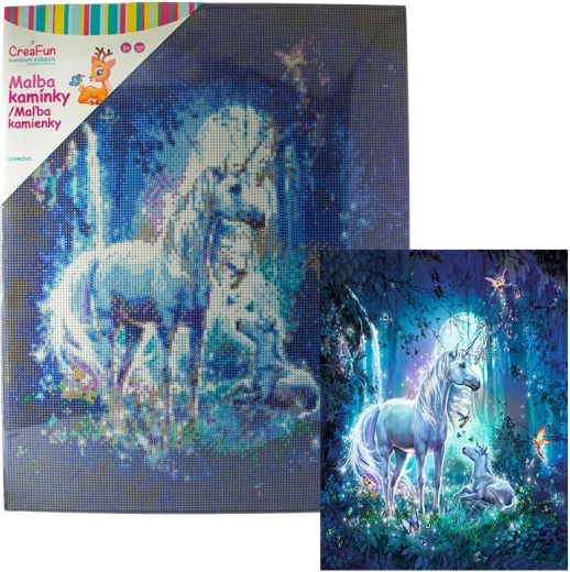 Diamond painting – pegasus en veulen 40 × 50 cm