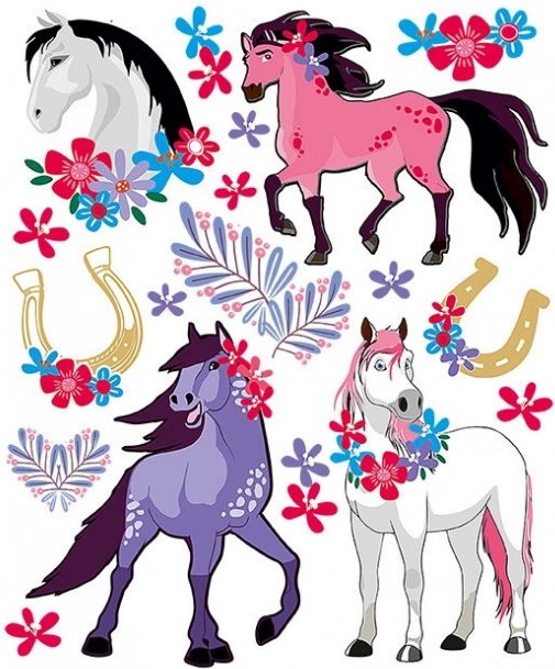 opstrijkbare afbeeldingen paarden – groot vel 20 × 30 cm