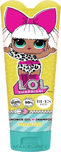 Douchegel en shampoo 2-in-1 met mangogeurtje LOL Surprise 240 ml