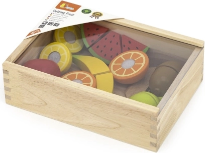 Houten fruitsnijset met snijplank