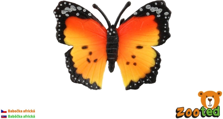 Plastic vlinderfiguur Afrikaanse koningin Zooted - 1 stuk
