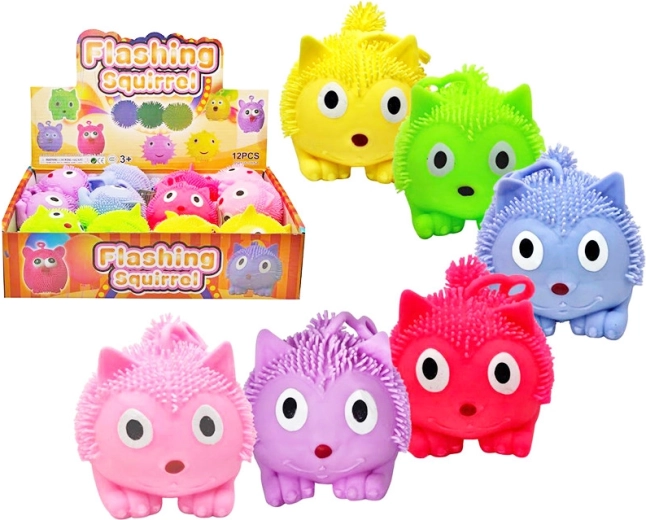 Indrukbare lichtgevende eekhoorn antistress-speelgoed
