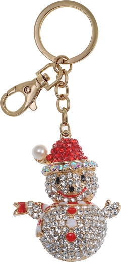 Gouden sneeuwpop sleutelhanger