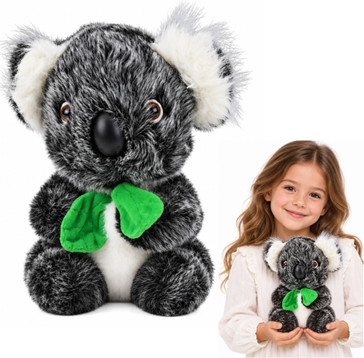 Pluchen koala met groene sjaal 22 cm