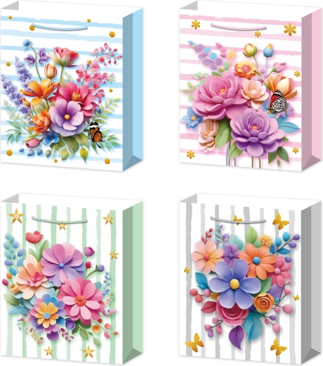 Cadeautas S met boeket