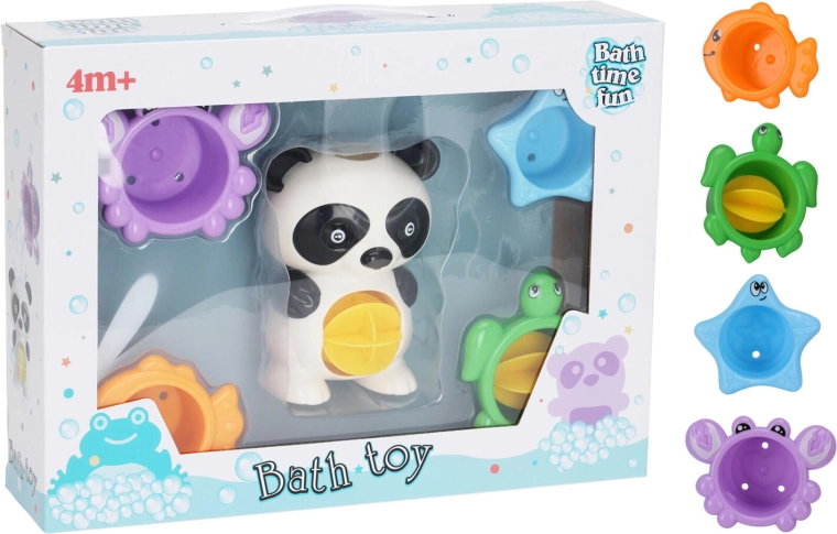 Bad speeltje panda met bekers en accessoires