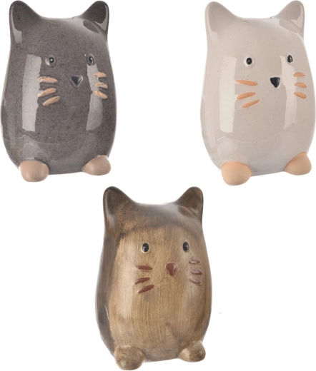 Porseleinen decoratie kat 21 cm (3 varianten)