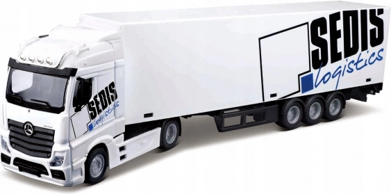 Bburago 1:43 MB Actros SEDIS Logistics met heftruck en accessoires