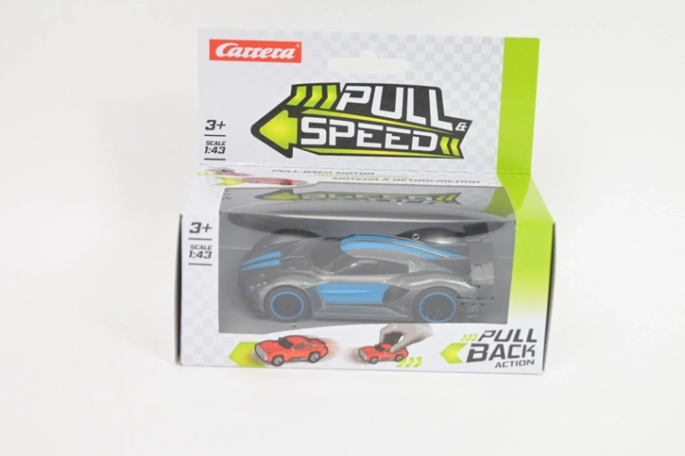 Carrera Pull Speed hypercar 1:43 antracietblauw