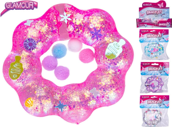 Glamour stretcharmband met pailletten 8,5 cm