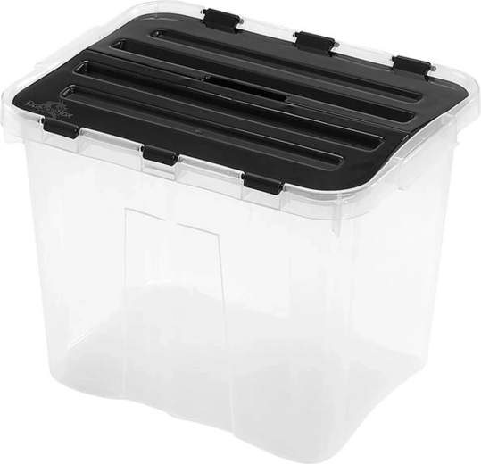 Kunststof opbergbox met deksel HEIDRUN Classic 24 l