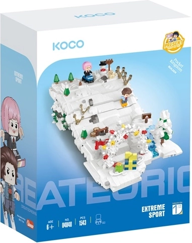 KOCO bouwset kinderen op ski's 1543 onderdelen