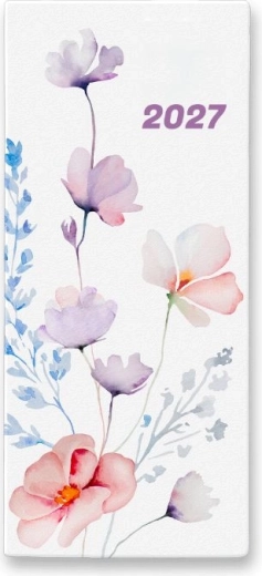 Maandplanner Flowers 2027 in PVC-hoes
