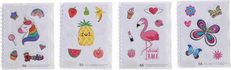 Gelijnd spiraalblok 11,5x14,5 cm 50 pagina’s MIX