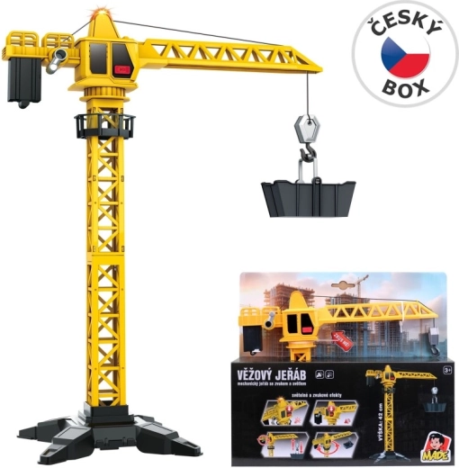 Bouwtorenkraan met licht en geluid 48 cm