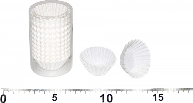 Witte papieren banketbakkerijcupjes, 100 stuks (diameter 3 cm, hoogte 2,2 cm)