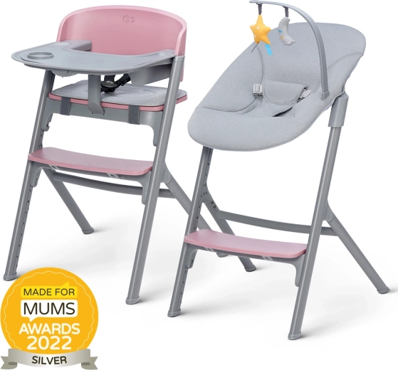 Kinderkraft set kinderstoel Livy Aster Pink met ligstoeltje Calmee, premium