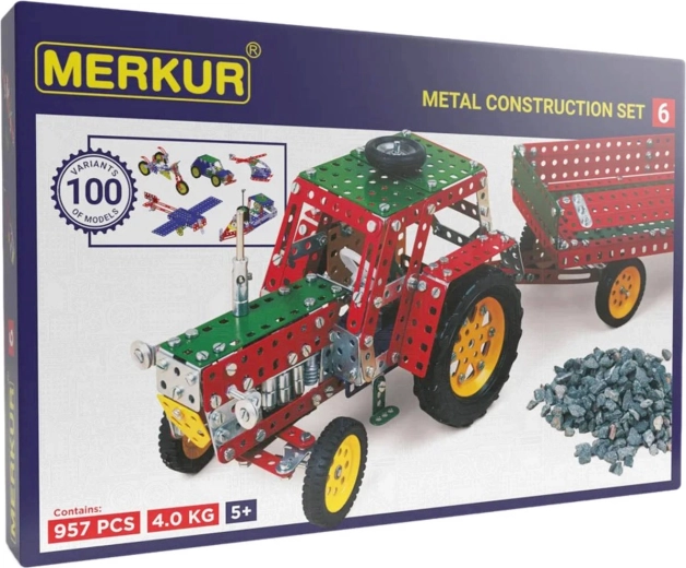 Merkur M6 grote metalen bouwset met 957 onderdelen