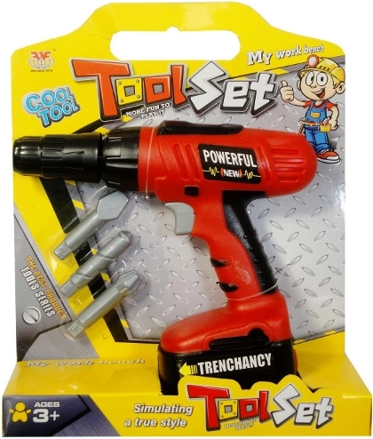 Elektrische speelgoedboormachine met bits