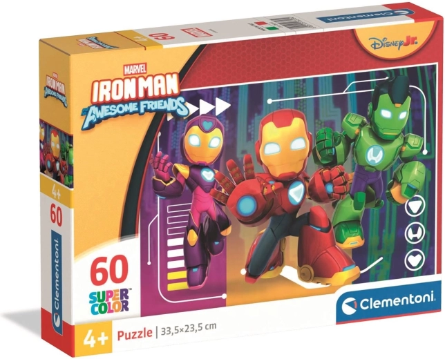 Puzzel Iron Man en geweldige vrienden 60 stukjes CLEMENTONI