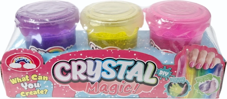 Slime – set van 3 gekleurde potjes