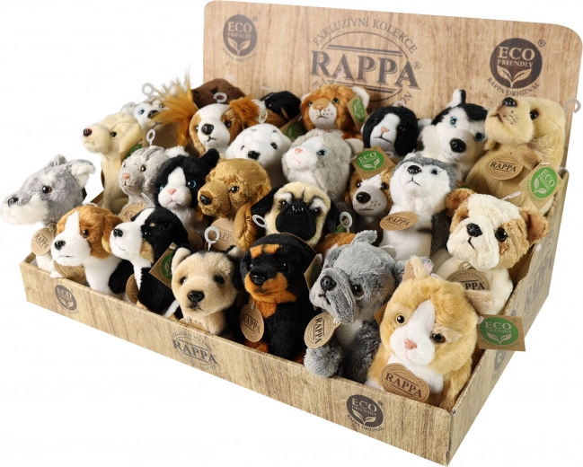 Display van exclusieve pluchen honden en katten ECO-FRIENDLY RAPPA