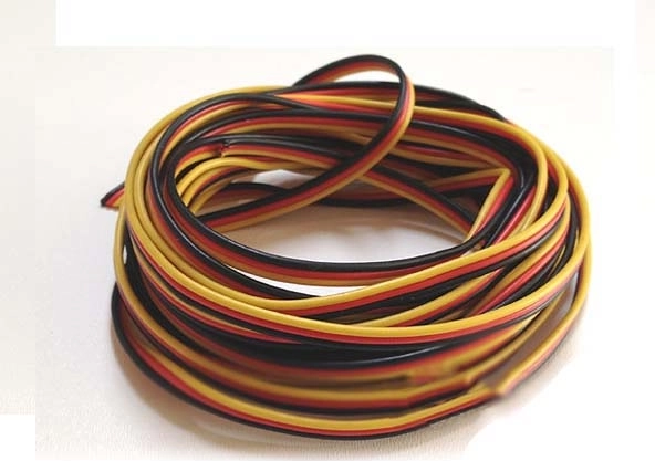 Drieaderige platte servo-kabel HITEC 3×0,13 mm - 1 m