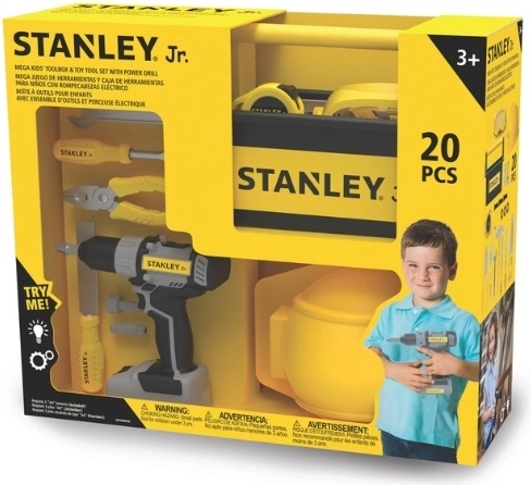 Stanley Jr. kinderspeelgoed gereedschapset met accuboormachine (20-delig)